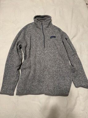 Patagonia Men's Heather Gray Zip-Up Sweater